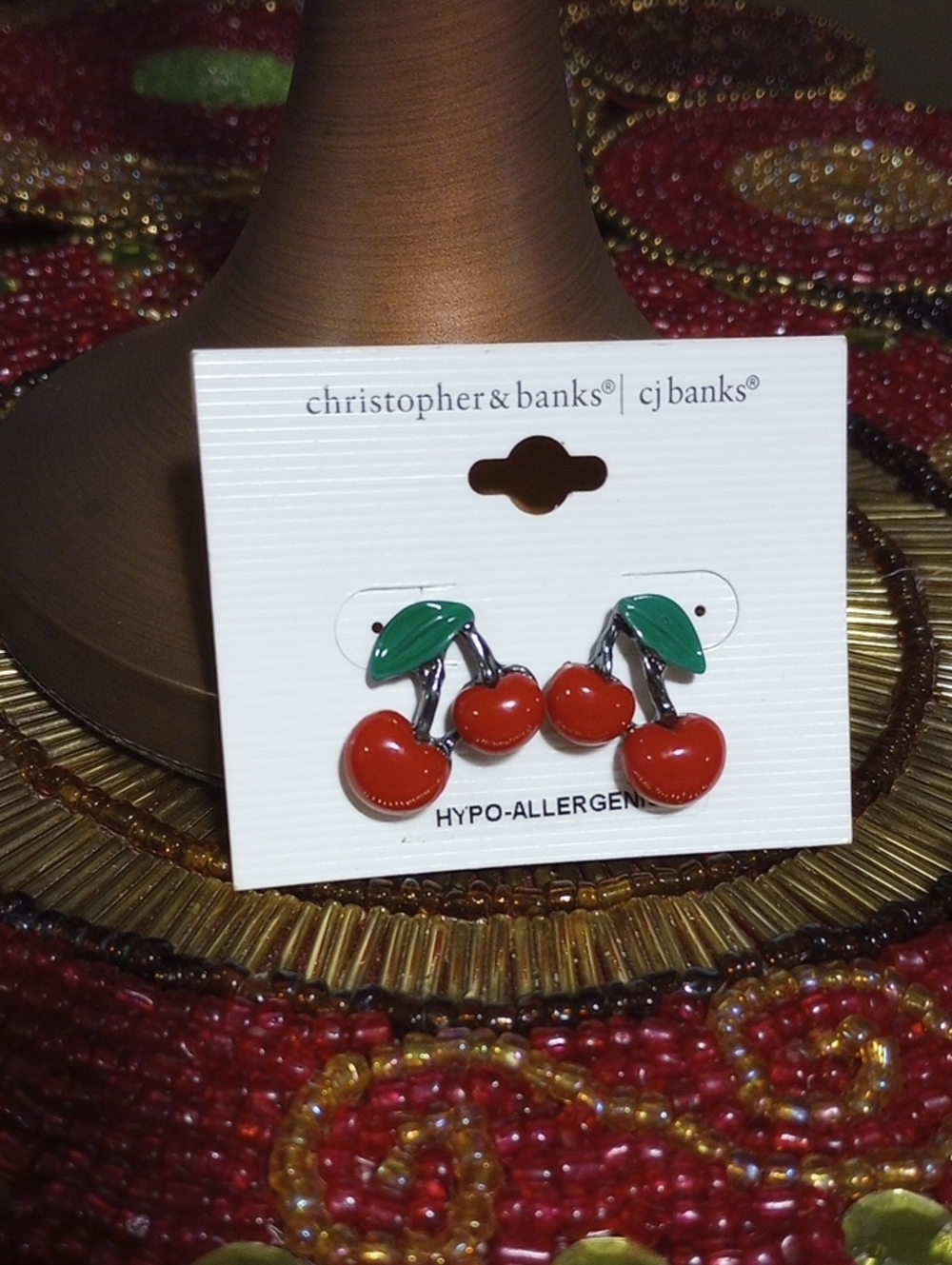 CJ Banks Cherry Earrings - Picture 6 of 8